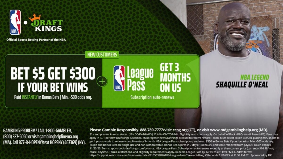 Dapatkan Bonus Taruhan $300 dan NBA League Pass Gratis di DraftKings