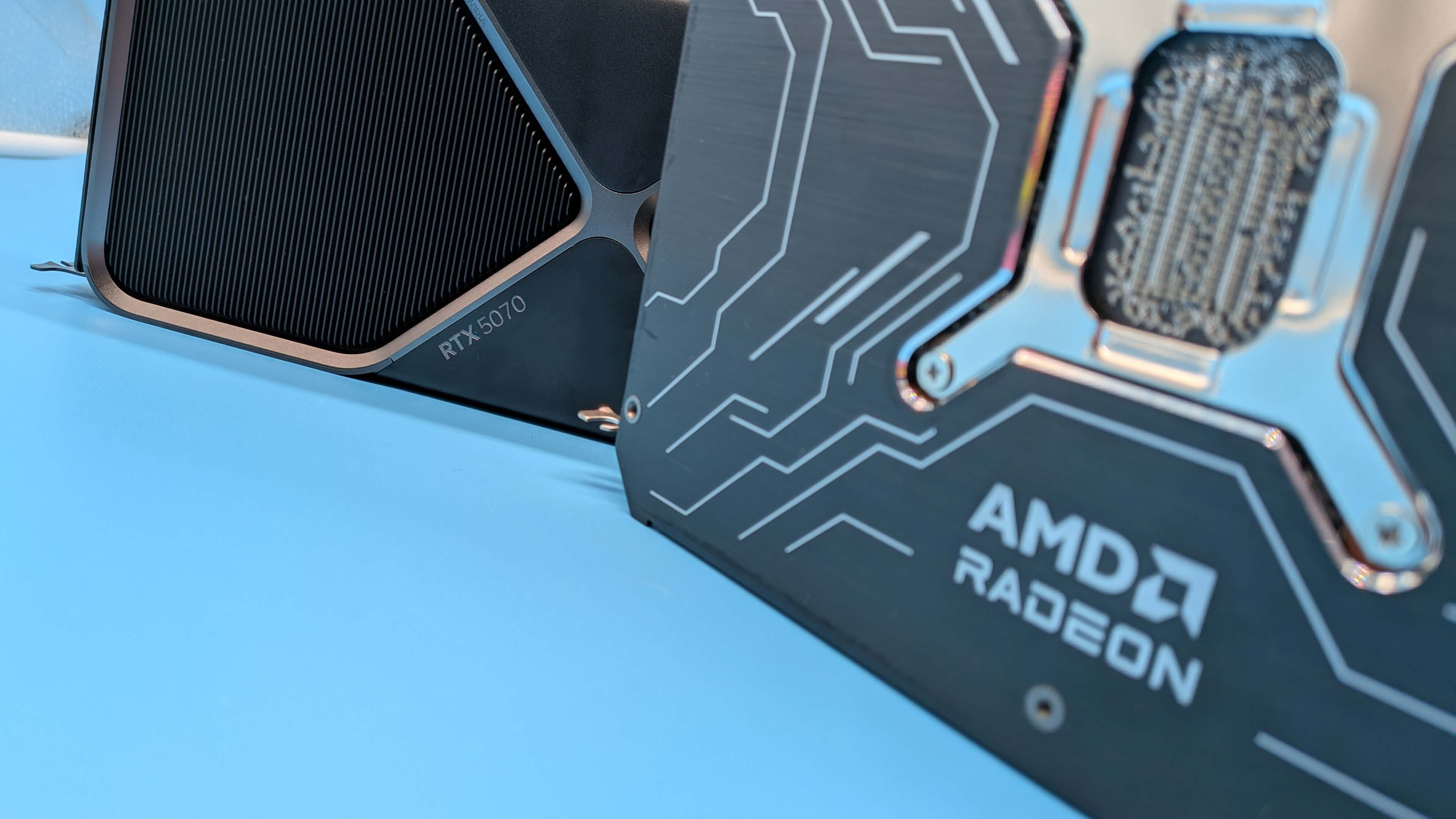 Acer RX 9070 GRE and RTX 5070 FE graphics cards